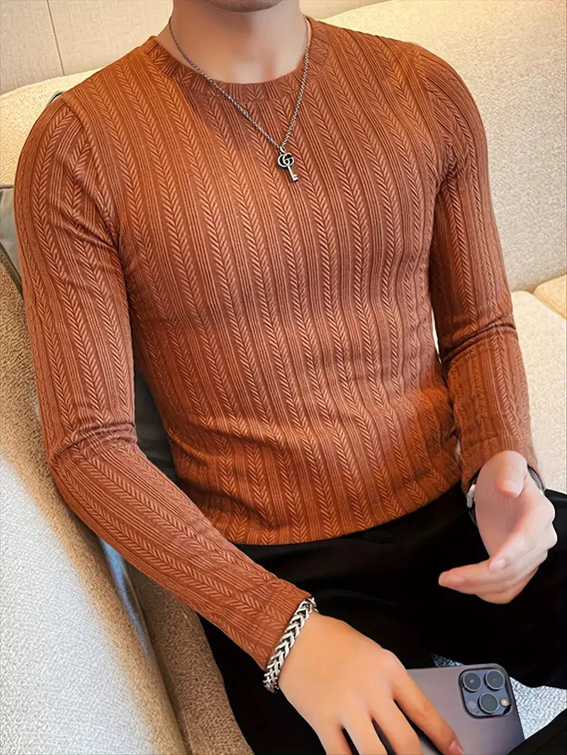 Camisa Estilosa de Manga Comprida Slim Fit