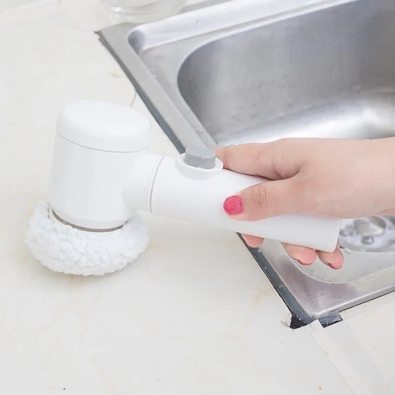 Escova elétrica sem fio 5 em 1. Limpador prático multiuso para cozinha e banheiro.